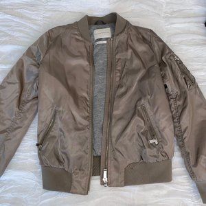 Babaton Beige Gilman Bomber Jacket
